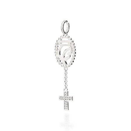PINGENTE PRATA 925 NOSSA SENHORA DE FÁTIMA. MED 4,3CM ROMMANEL 840130