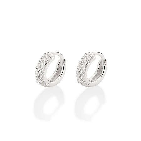 ARGOLA PRATA 925 COM ZIRCÔNIAS. MED 1CM DE DIÂMETRO ROMMANEL 820168