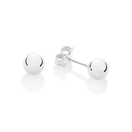 BRINCO BOLA LISA PRATA 925. MED 6MM ROMMANEL 820214
