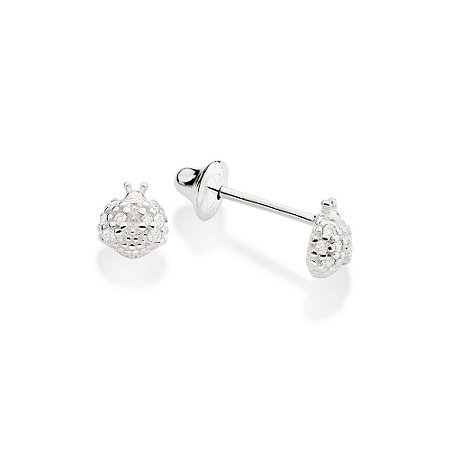 BRINCO JOANINHA PRATA 925 COM ZIRCÔNIAS. MED 6MM ROMMANEL 820189