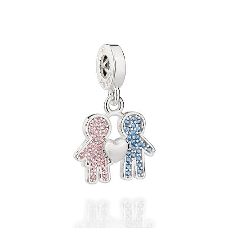 BERLOQUE PRATA 925 MENINO E MENINA. MED 2,3CM ROMMANEL 840151