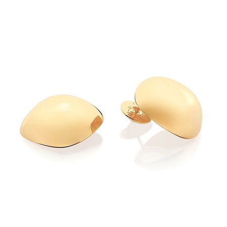 BRINCO BOTÃO QUADRADO FOLHEADO A OURO. MED 2,4CM ROMMANEL 527372