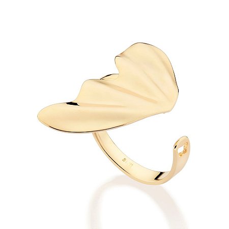ANEL MEIA ASA DE BORBOLETA FOLHEADO A OURO ROMMANEL 513504