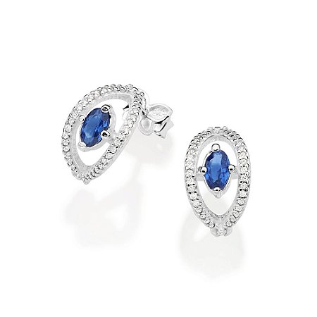 ARGOLA PRATA 925 OLHO GREGO COM ZIRCÔNIAS. MED 1,8CM ROMMANEL 820205