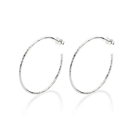 ARGOLA PRATA 925 ARO TORCIDO. MED 4,2CM ROMMANEL 820219