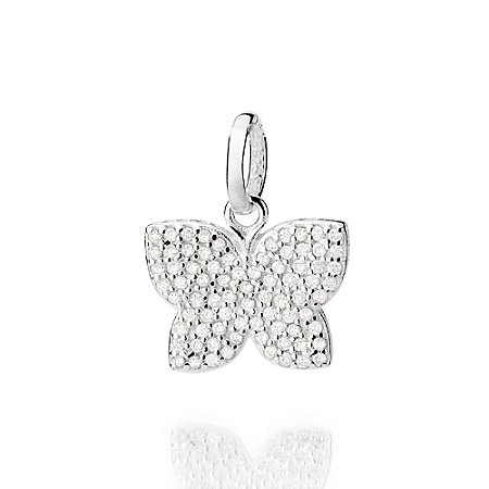 PINGENTE PRATA 925 BORBOLETA COM ZIRCÔNIAS. MED 1,80CM ROMMANEL 840169