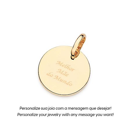 MEDALHA FOLHEADO A OURO PERSONALIZÁVEL. MED 2,1CM ROMMANEL 542817