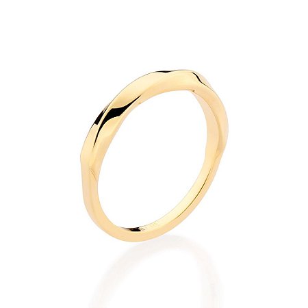 ALIANÇA TWIST FOLHEADO A OURO ROMMANEL 513561