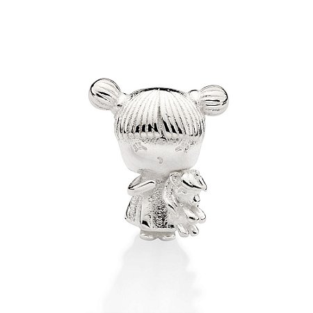 BERLOQUE PASSANTE PRATA 925 MENINA COM UNICÓRNIO. MED 1,5CM ROMMANEL 840177