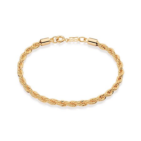 PULSEIRA FIO BAIANO FOLHEADO A OURO. MED 18CM ROMMANEL 552188