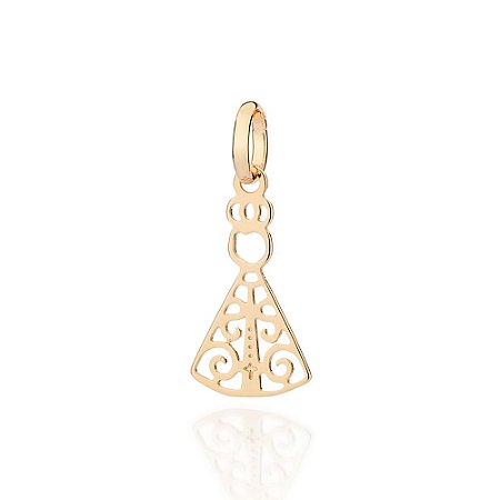 PINGENTE FOLHEADO A OURO NOSSA SENHORA APARECIDA. MED 2,60CM ROMMANEL 542883