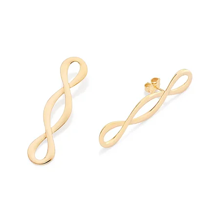 BRINCO ENTRELAÇADO FOLHEADO A OURO. MED 4,3CM ROMMANEL 527406