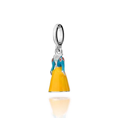 PINGENTE VESTIDO BRANCA DE NEVE PRATA 925 COM APLIQUE DE RESINA. MED 2,8CM ROMMANEL 840206