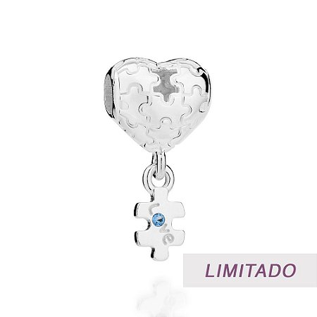 BERLOQUE PRATA 925 REPRESENTATIVO AO AUTISMO COM ZIRCÔNIAS AZUL. MED 2,2CM ROMMANEL 840251