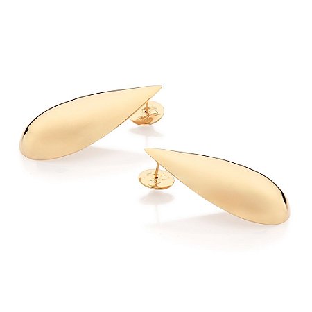 MAXI BRINCO GOTA ABAULADO FOLHEADO A OURO ROMMANEL 527477