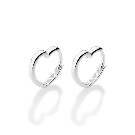 ARGOLA PRATA 925 CORAÇÃO LISO. MED 1,3CM ROMMANEL 820259