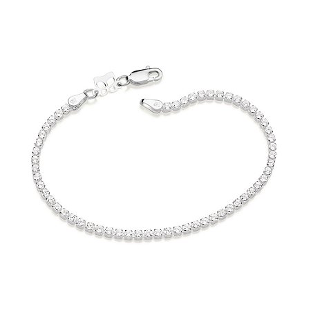 PULSEIRA RIVIERA PRATA 925 COM ZIRCÔNIAS. MED 19CM ROMMANEL 850084