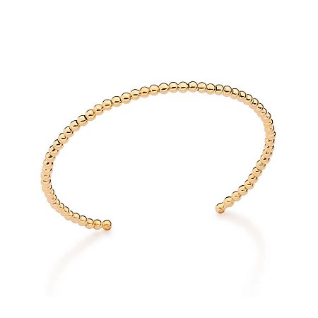 BRACELETE FOLHEADO A OURO COM ESFERAS. MED 6CM ROMMANEL 552195