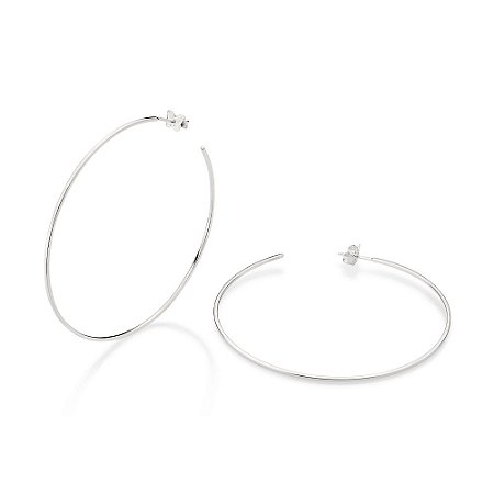 ARGOLA PRATA 925 FIO QUADRADO. MED 6,5CM ROMMANEL 820224