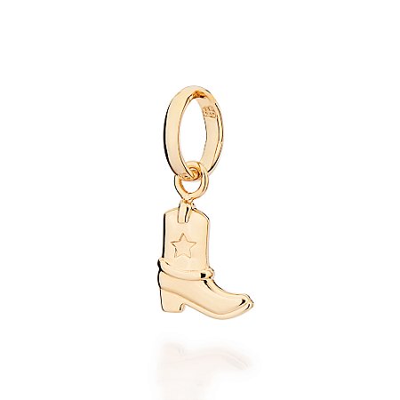 PINGENTE BOTA COM ESTRELA FOLHEADO A OURO. MED 1,70CM ROMMANEL 542954