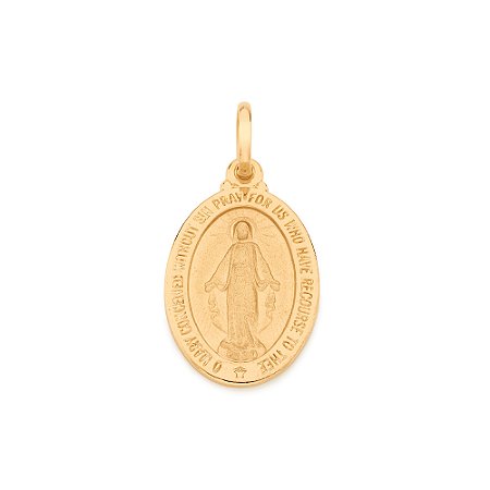 PINGENTE MEDALHA FOLHEADO A OURO NOSSA SENHORA DAS GRAÇAS. MED 3CM ROMMANEL 540501