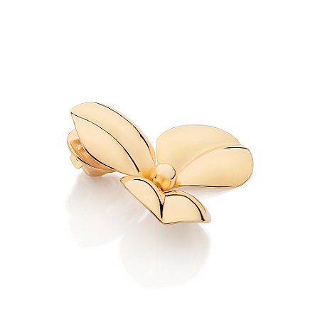 BROCHE FOLHEADO A OURO FLOR ABAULADO. MED 3,7CM ROMMANEL 542866