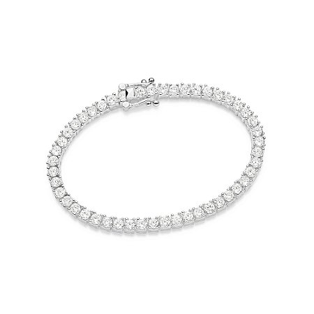 PULSEIRA RIVIERA PRATA 925 COM ZIRCÔNIAS. MED 16CM ROMMANEL 850095