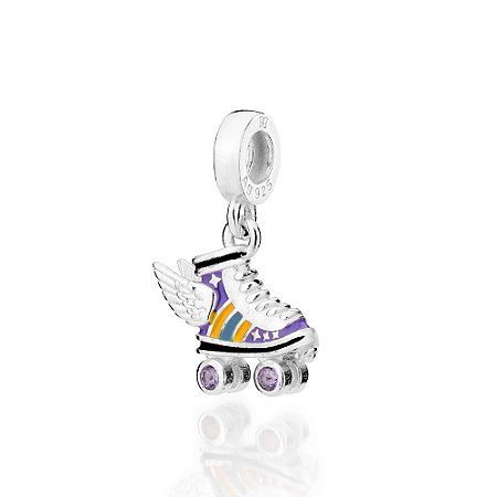 BERLOQUE PATINS PRATA 925 COM APLIQUE DE RESINA. MED 2,2CM ROMMANEL 840258
