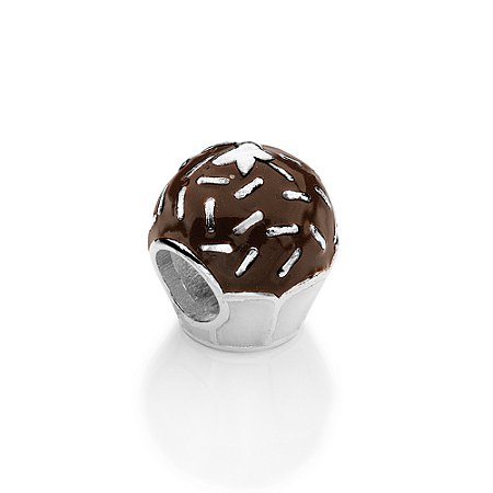 BERLOQUE PASSANTE PRATA 925 BRIGADEIRO COM RESINA COLORIDO. MED 1CM ROMMANEL 840269