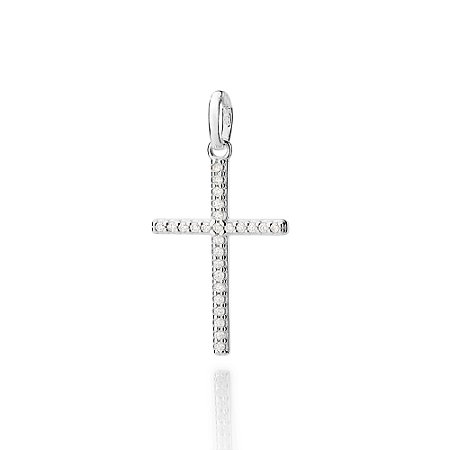 PINGENTE CRUZ COM ZIRCÔNIAS PRATA 925. MED 3,3CM ROMMANEL 840199