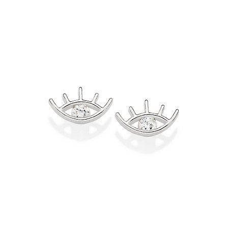 BRINCO PRATA 925 OLHO GREGO COM ZIRCÔNIAS. MED 1,1CM ROMMANEL 820240