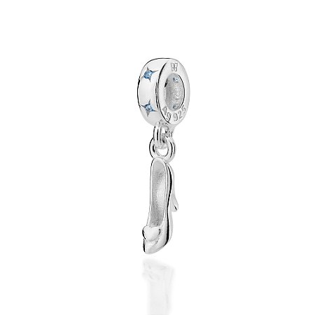 BERLOQUE PRATA 925 SAPATO DA CINDERELA EM 3D COM ZIRCÔNIA. MED 2,2CM ROMMANEL 840281
