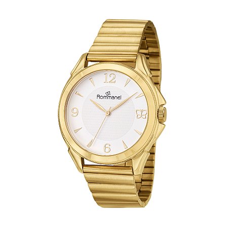 RELÓGIO ANALÓGICO SOCIAL DOURADO ROMMANEL 650116