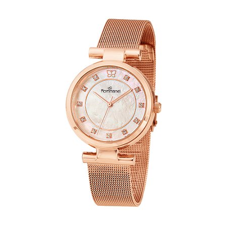 RELÓGIO ANALÓGICO SOCIAL ROSÉ ROMMANEL 650095