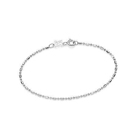 PULSEIRA PRATA 925 CANUTILHOS COM BOLAS. MED 18CM ROMMANEL 850111
