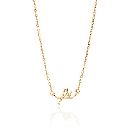 GARGANTILHA FÉ FOLHEADO A OURO. MED 50CM ROMMANEL 532597