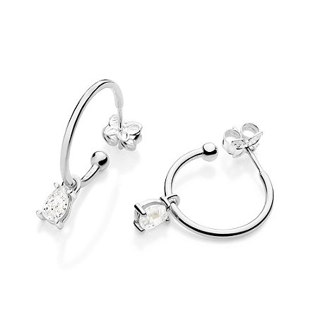 ARGOLA PRATA 925 COM ZIRCÔNIAS. MED 2,4CM ROMMANEL 820279