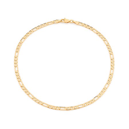 GARGANTILHA FOLHEADO A OURO FIO ELOS BATIDOS. MED 42CM ROMMANEL 532642