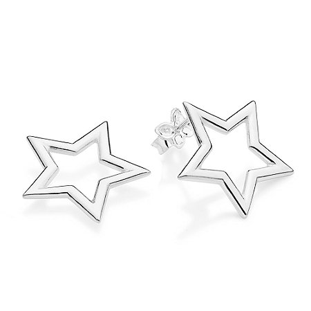 BRINCO PRATA 925 ESTRELA VAZADA. MED 1,90CM ROMMANEL 820322