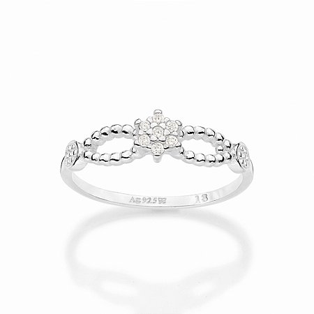 ANEL SKINNY PRATA 925 ARO TORCIDO COM ZIRCÔNIAS ROMMANEL 810387
