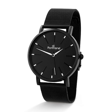 RELÓGIO ANALÓGICO SOCIAL PRETO ROMMANEL 650136