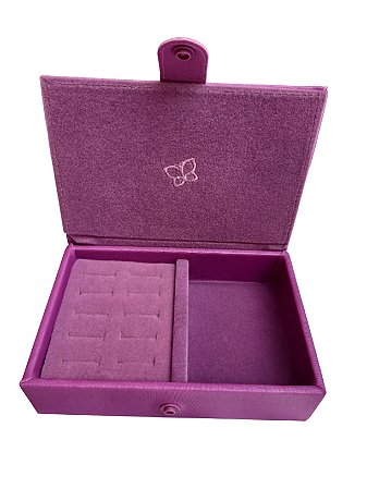 PORTA JÓIAS PP. MED 15CM X 10CM X 4CM COR LILÁS ROMMANEL 981945