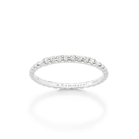 ANEL SKINNY PRATA 925 COM BOLAS E ZIRCÔNIAS ROMMANEL 810406