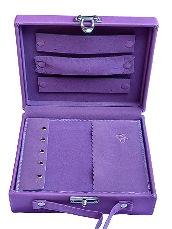 MALETA P PORTA JOIAS. MED 20CM X 16CM X 7CM COR LILÁS ROMMANEL 981941