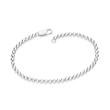 PULSEIRA PRATA 925 BOLAS LISAS. MED 20CM ROMMANEL 850114