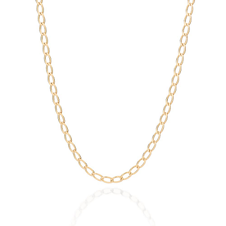 GARGANTILHA FOLHEADO A OURO FIO GROUMET. MED 42CM ROMMANEL 532639