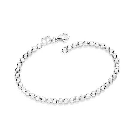 PULSEIRA PRATA 925 BOLAS LISAS 3,5MM. MED 17CM ROMMANEL 850126