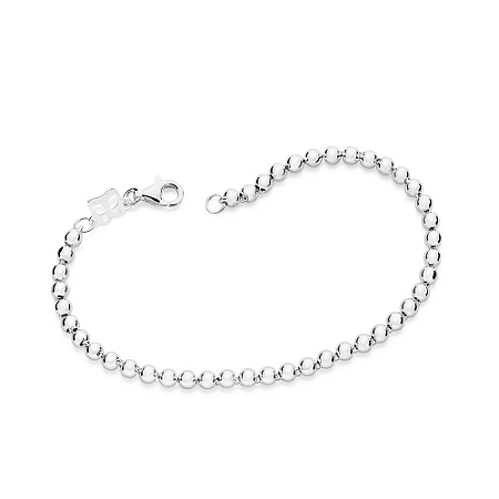 PULSEIRA PRATA 925 BOLAS LISAS 3,5MM. MED 18CM ROMMANEL 850127