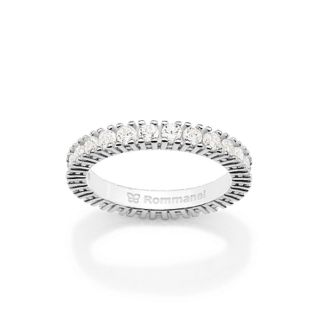 ANEL APARADOR PRATA 925 COM ZIRCÔNIAS ROMMANEL 810399
