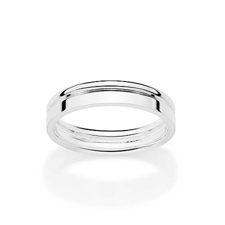 ALIANÇA PRATA 925 COM FRISO ROMMANEL 810392